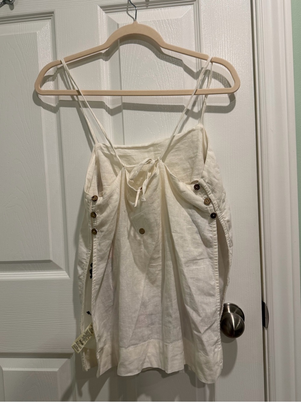 Free People Cream Floral Embroidered Sightseer Tank Top - Picture 3 of 8
